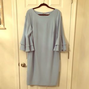 Tiered-bell Sleeve Sheath Dress